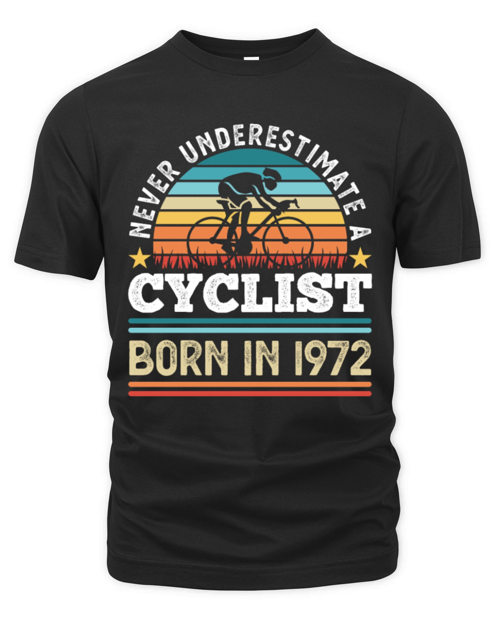 Cyclist born in 1972 50th Birthday Gift Cycling Organic Unisex T-shirt