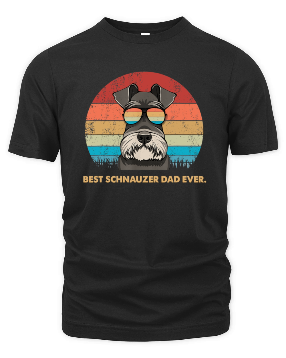 Dog Vintage Best Schnauzer Dad Ever Father Day Vintage Sunglas Organic Unisex T-shirt