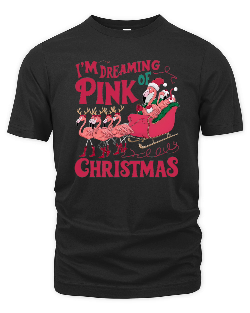 Im Dreaming Of Pink Christmas Organic Unisex T-shirt