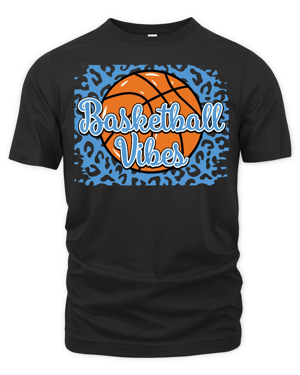 Leopard Basketball Vibes Organic Unisex T-shirt