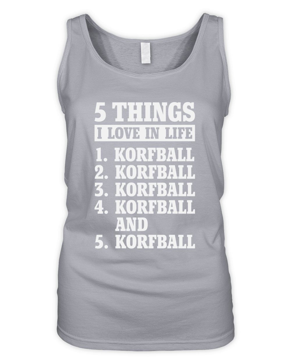 5 Things I Love In Life Korfball Organic Women's Tank Top