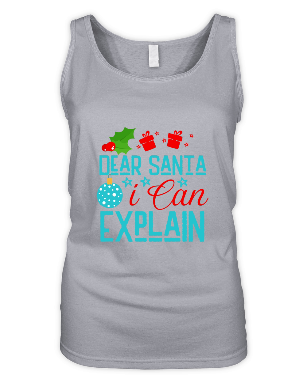 Dear Santa i Can Explain Organic Women's Tank Top