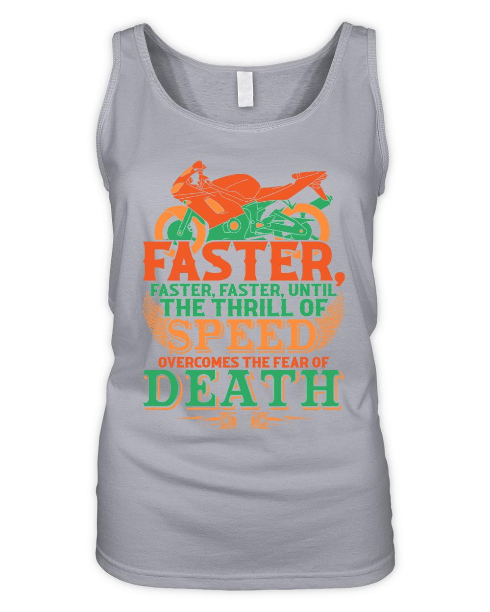 Faster, Faster, Faster Motorbike Organic Women's Tank Top