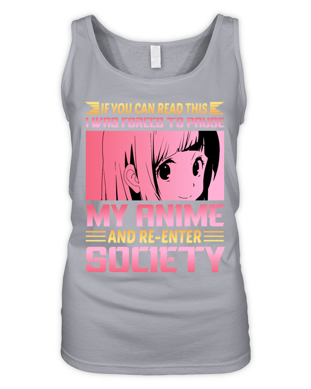 Forced To Pause My Anime And Re Enter Society  (1) Organic Women's Tank Top