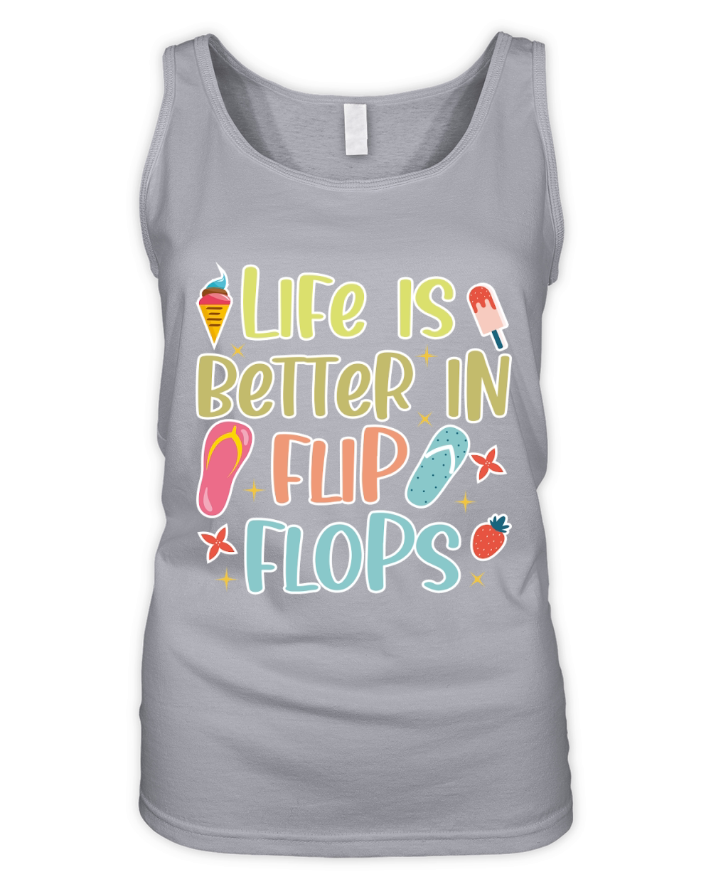 life is better in flip flops Organic Women's Tank Top