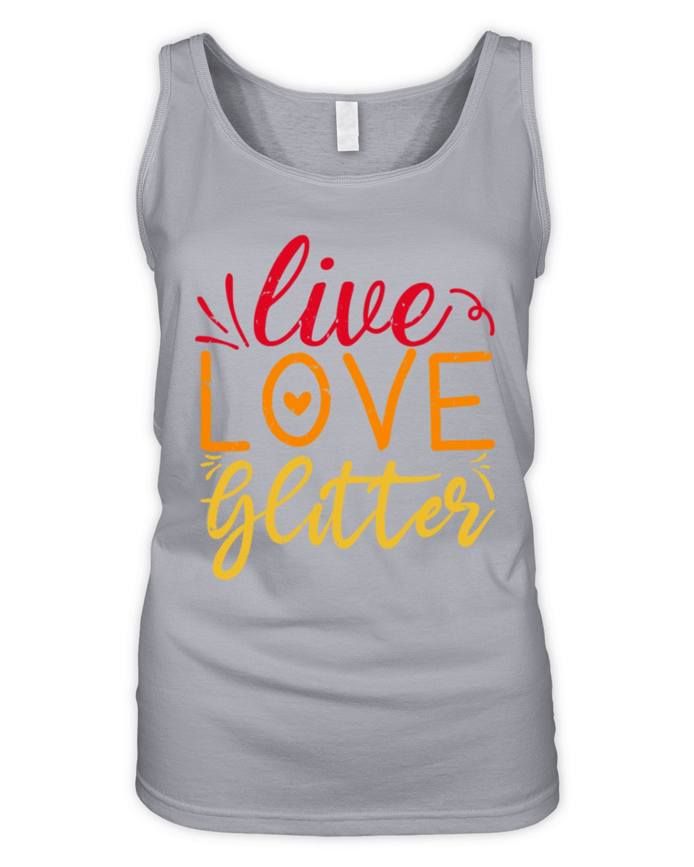 Live Love Glitter Crafting Lover Retro Vintage Organic Women's Tank Top