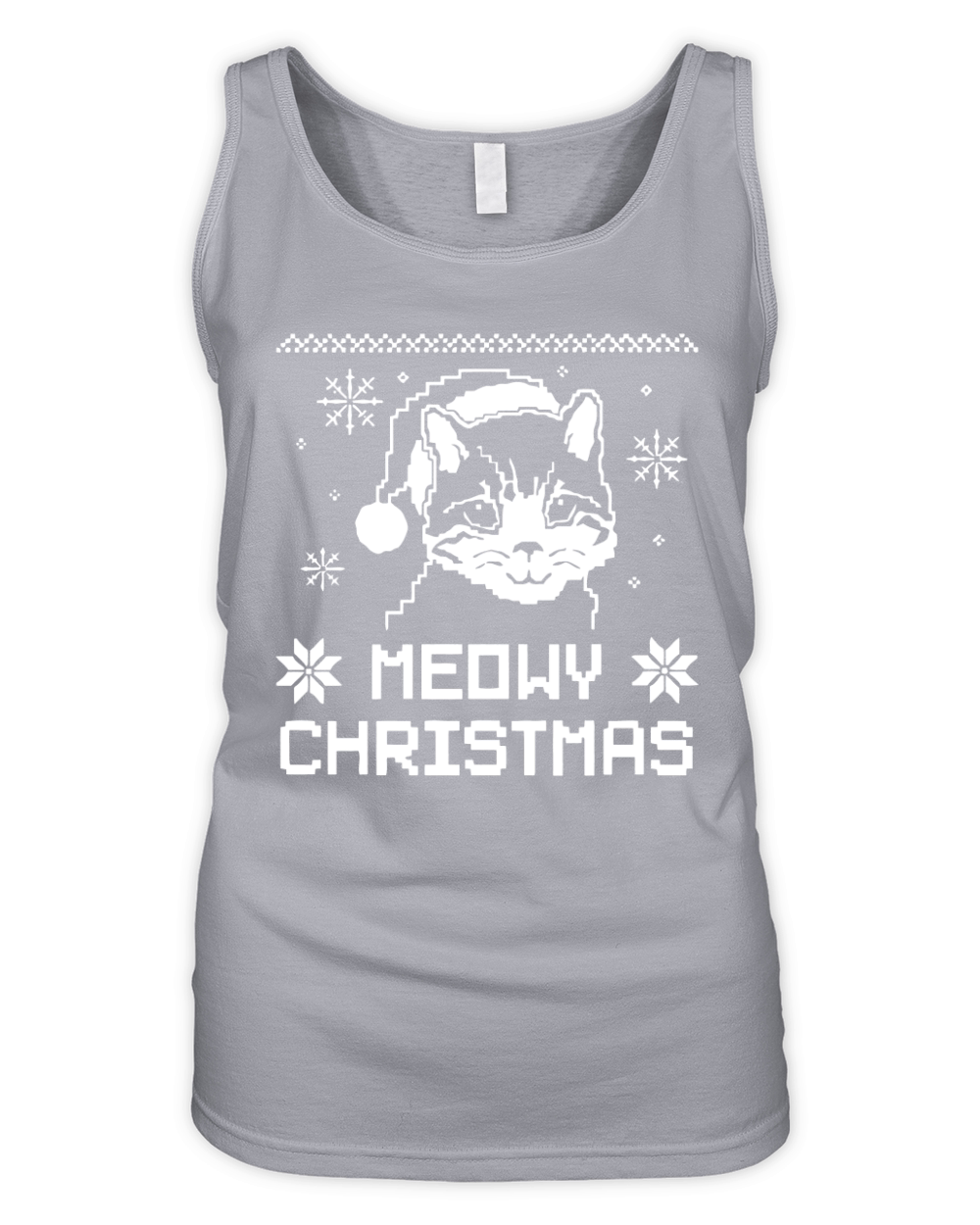 Meowy Christmas Funny Cat christmas Funny Meowy ugly christmas Organic Women's Tank Top