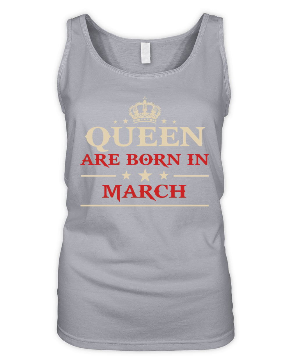 Queen Are Born in March Organic Women's Tank Top