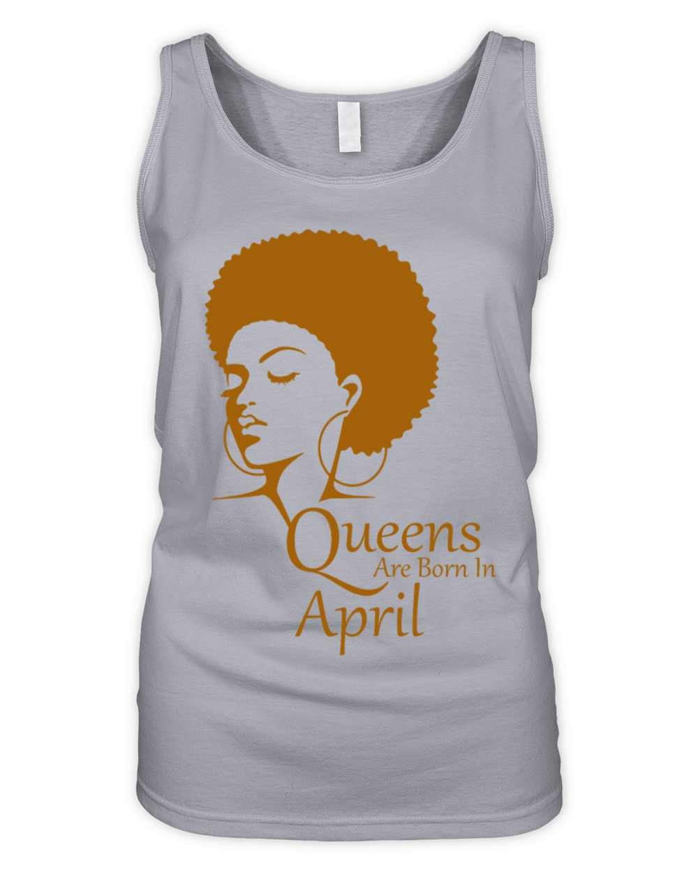 Queens Are Born In April Black Women Birthday Organic Women's Tank Top