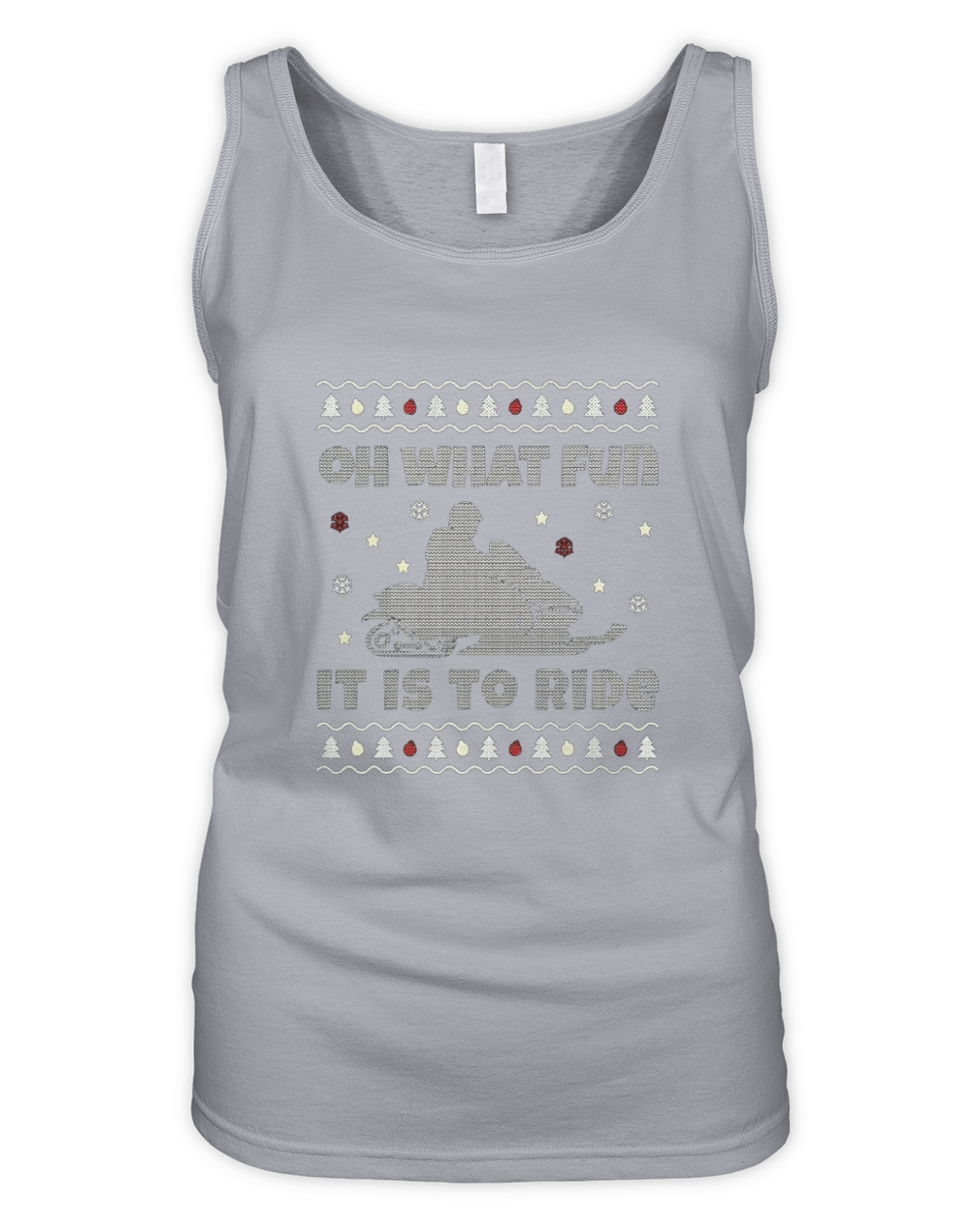 Snowmobile Ugly Christmas Organic Women's Tank Top