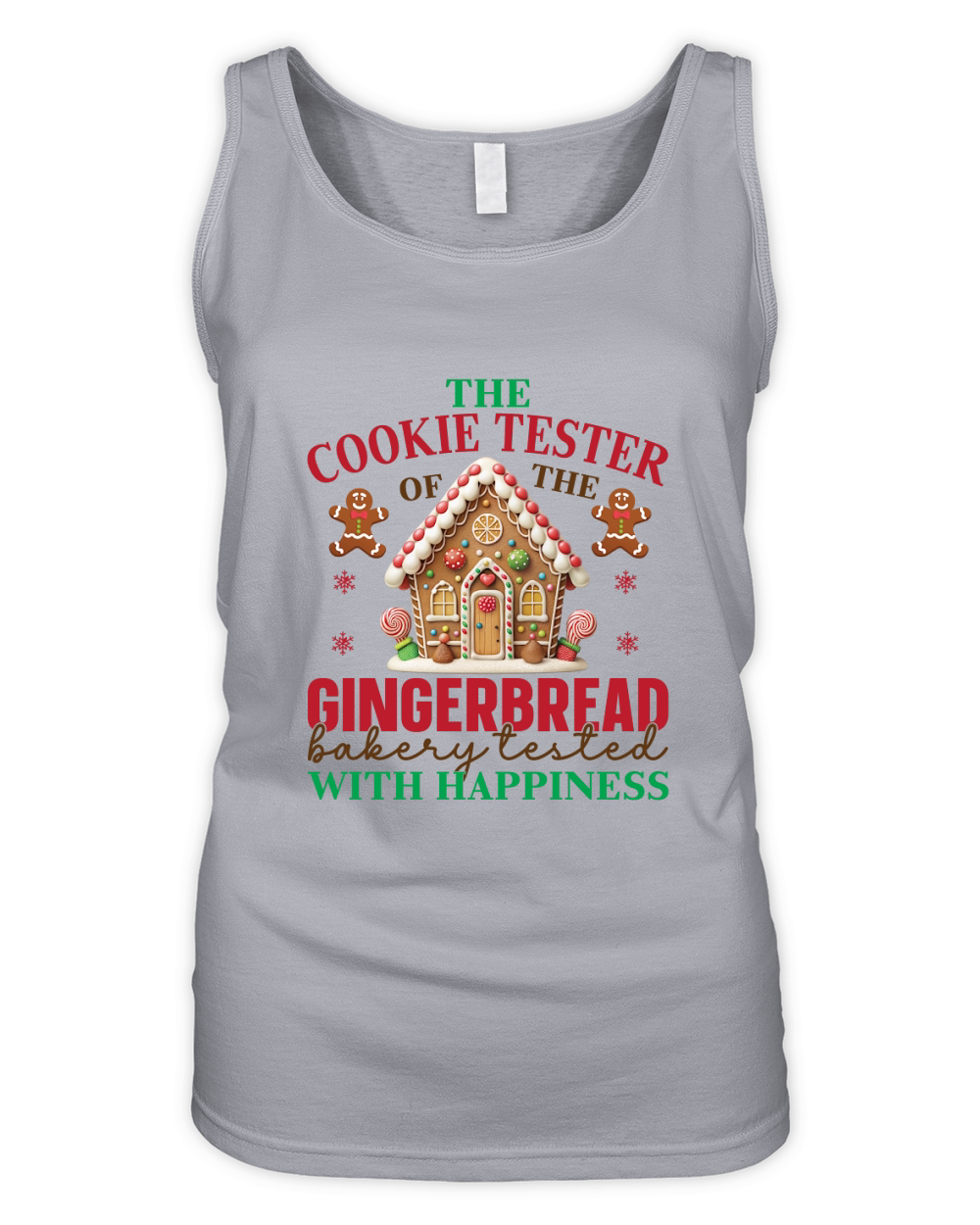 The Cookie Tester of The Gingerbread Babery Tested With Happiness Organic Women's Tank Top