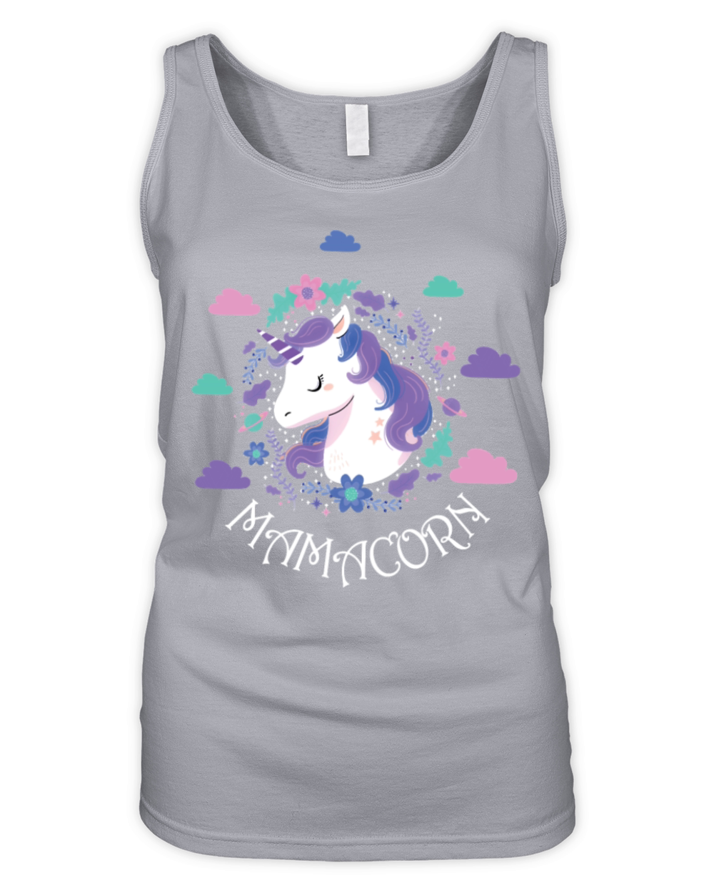 Unicorn Womens Funny Mamacorn Unicorn Costume Mom Organic Women's Tank Top