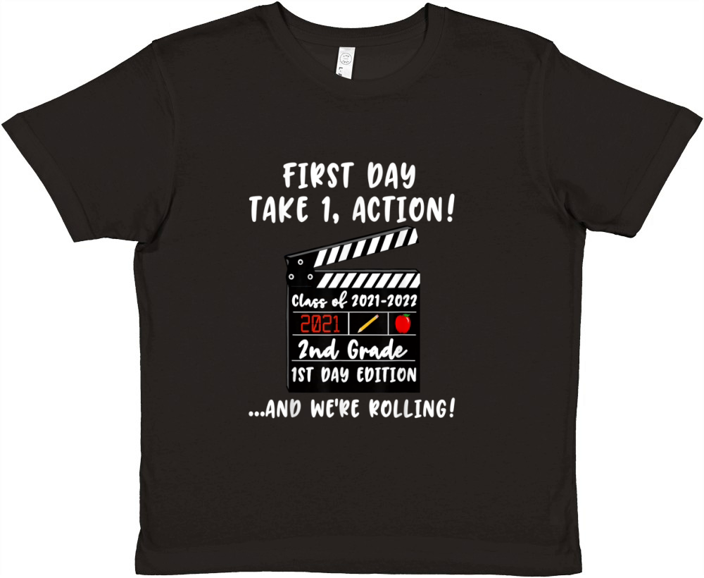 1st day of school 2021 2022 2nd grade back to school meme t shirt men Premium Kids Crewneck T-shirt