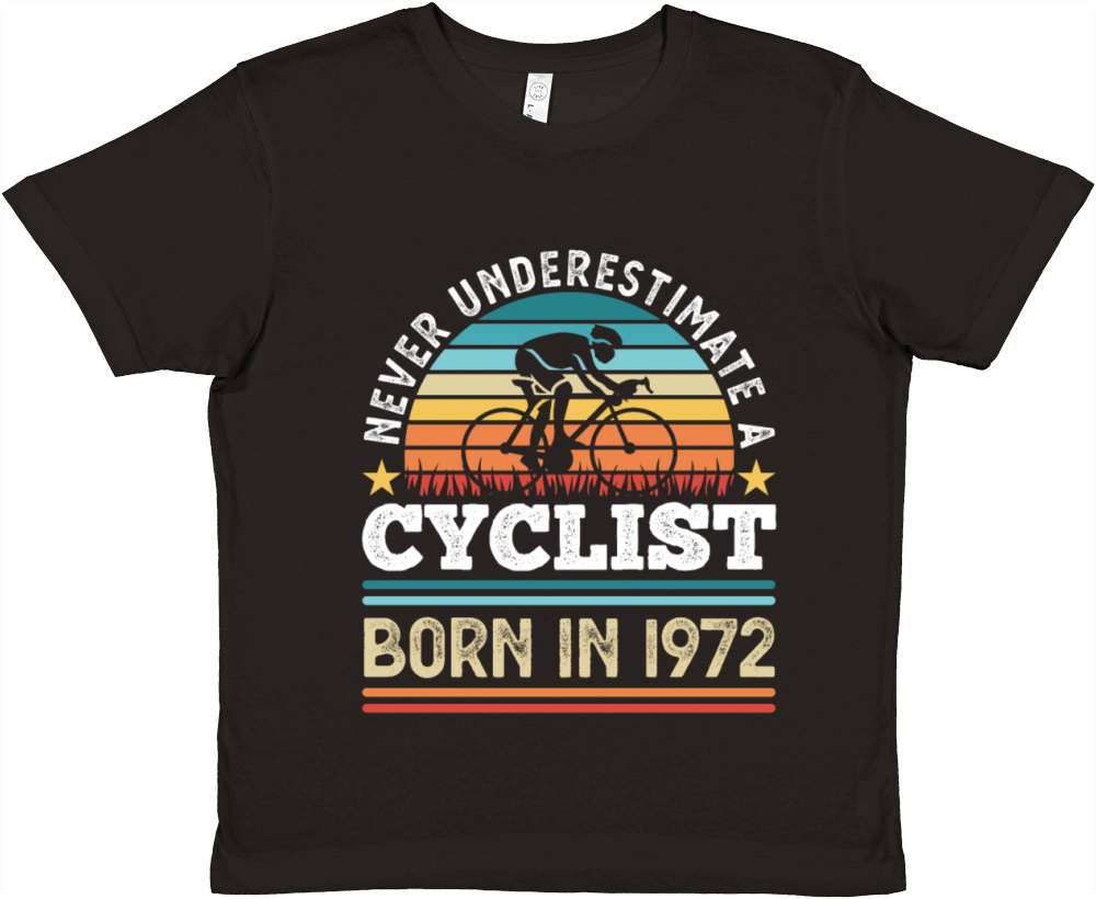 Cyclist born in 1972 50th Birthday Gift Cycling Premium Kids Crewneck T-shirt