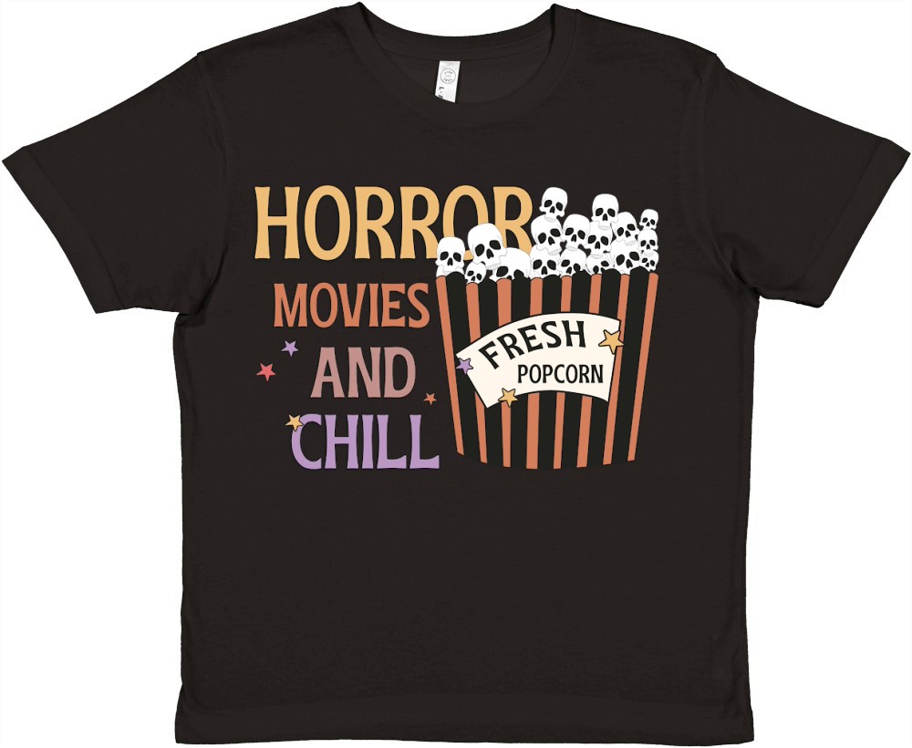 Horror movies and chill Premium Kids Crewneck T-shirt