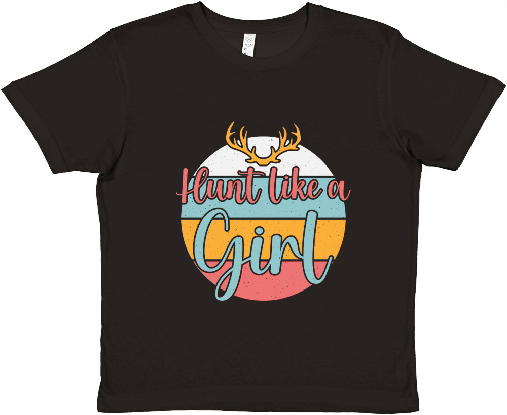 Hunt Like A Girl 02 Premium Kids Crewneck T-shirt
