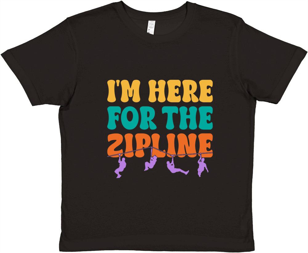 Im Here for the Zipline Premium Kids Crewneck T-shirt