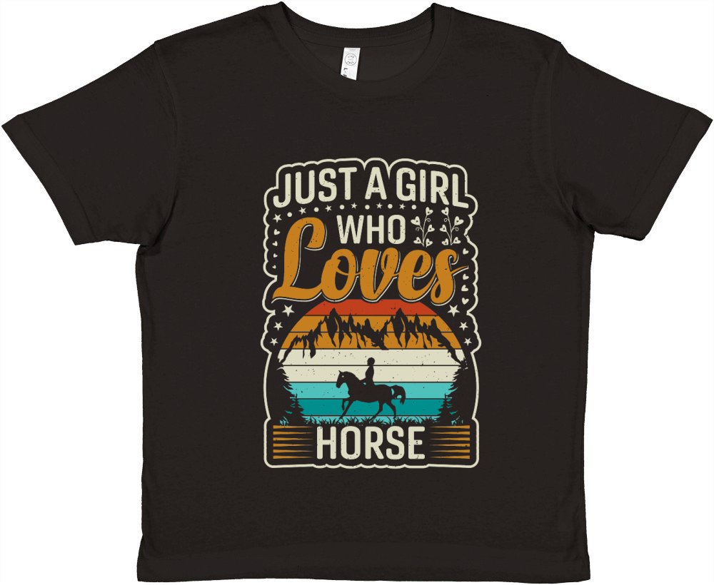 just a girl who loves horse . horse motivational quotes horse. Premium Kids Crewneck T-shirt