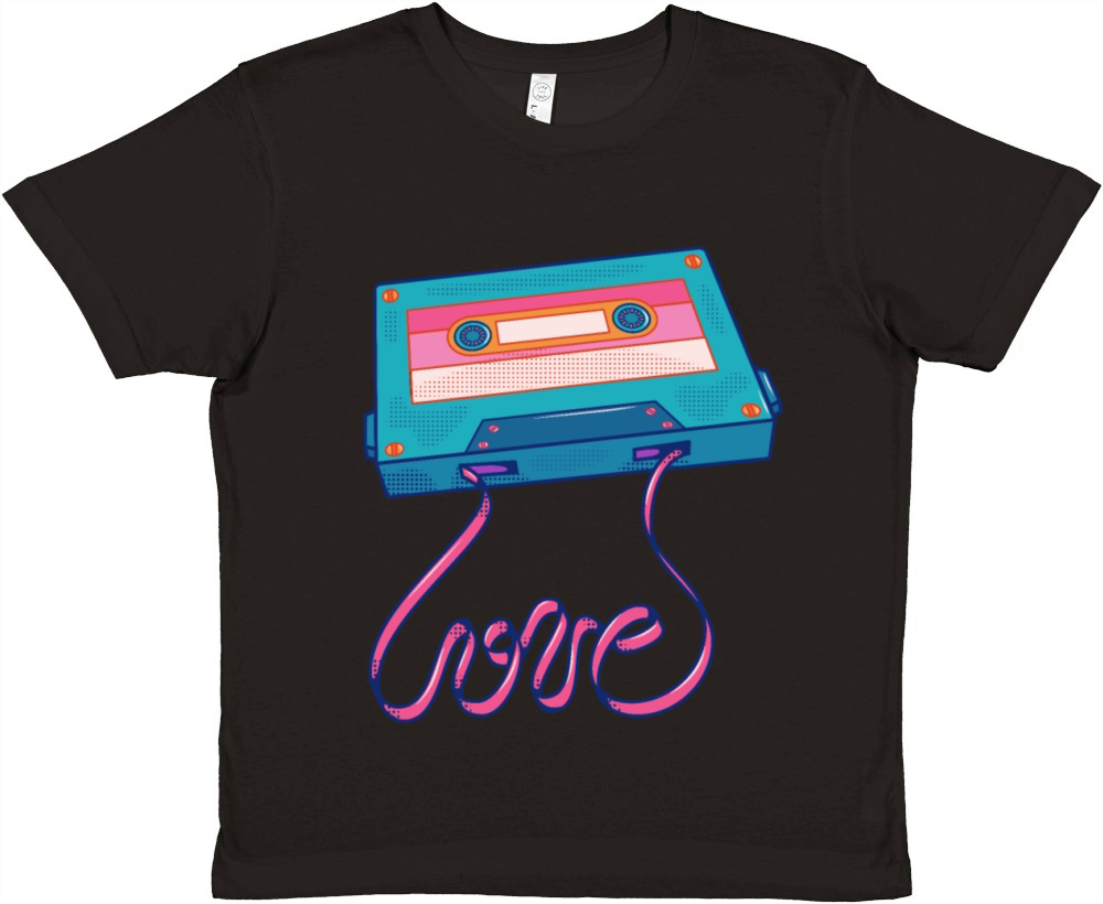 Love music tape Premium Kids Crewneck T-shirt