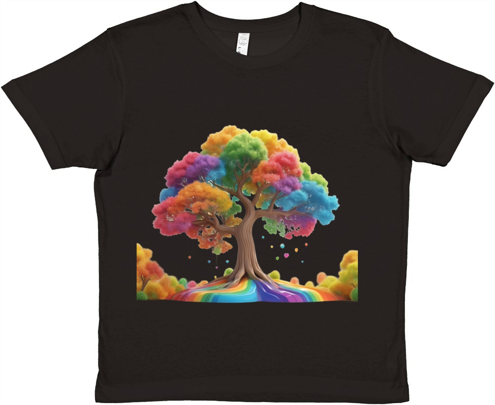 Magical Rainbow Tree Sublimation Bundle 03 Premium Kids Crewneck T-shirt