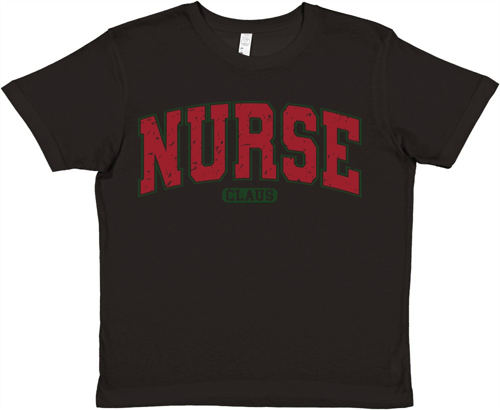 NurseClausVarsity Retro Premium Kids Crewneck T-shirt