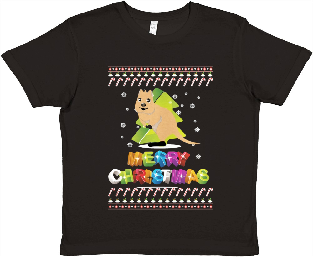 Quokka Ugly Christmas Premium Kids Crewneck T-shirt