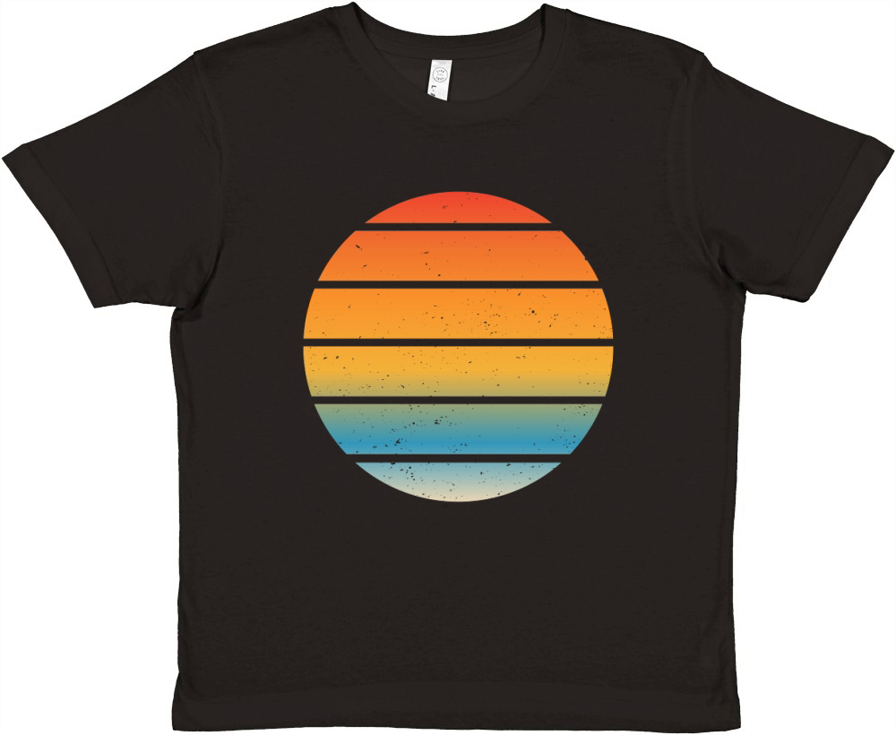 Vintage Retro Sunset (2) Premium Kids Crewneck T-shirt