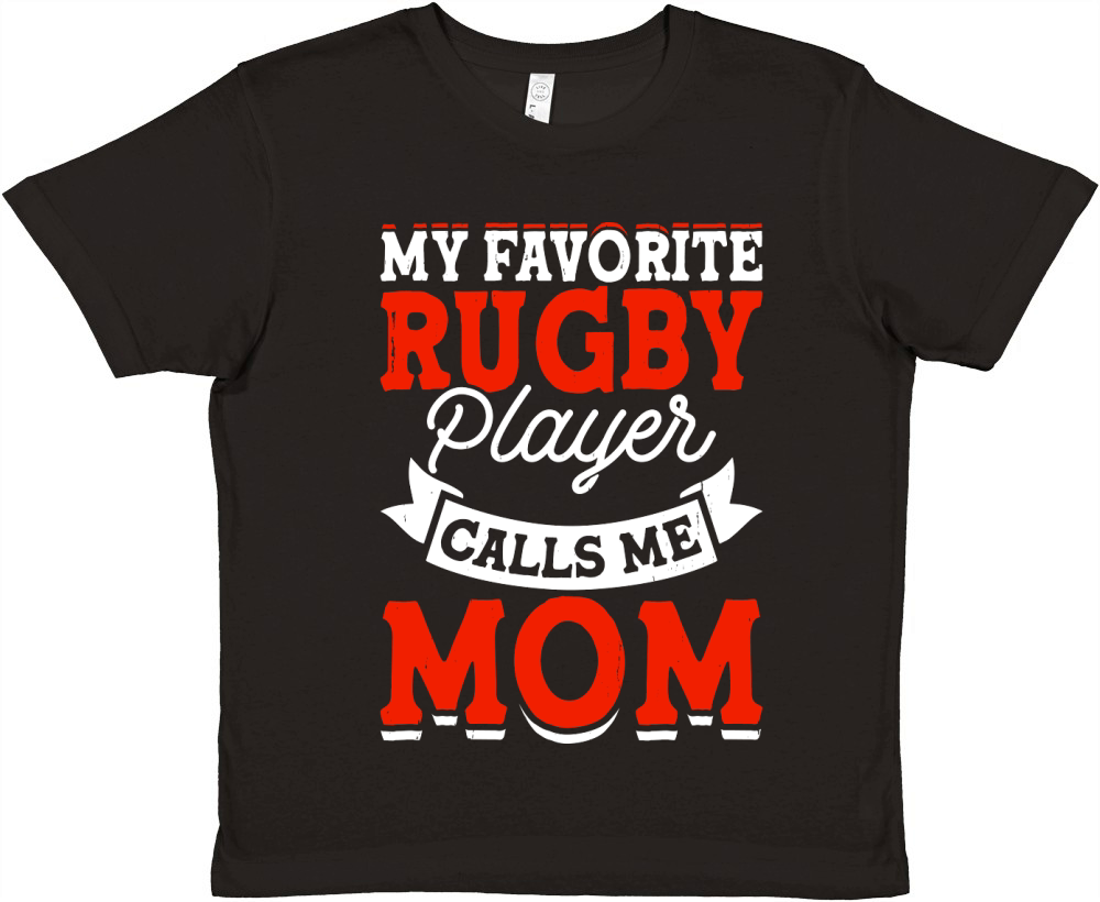 Vintage Rugby Player Calls Me Mom Premium Kids Crewneck T-shirt