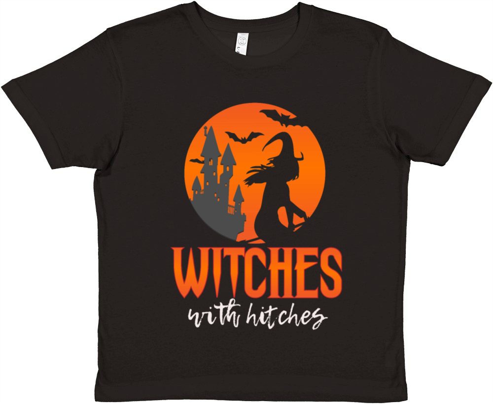 WITCHES WITH HITCHES Premium Kids Crewneck T-shirt