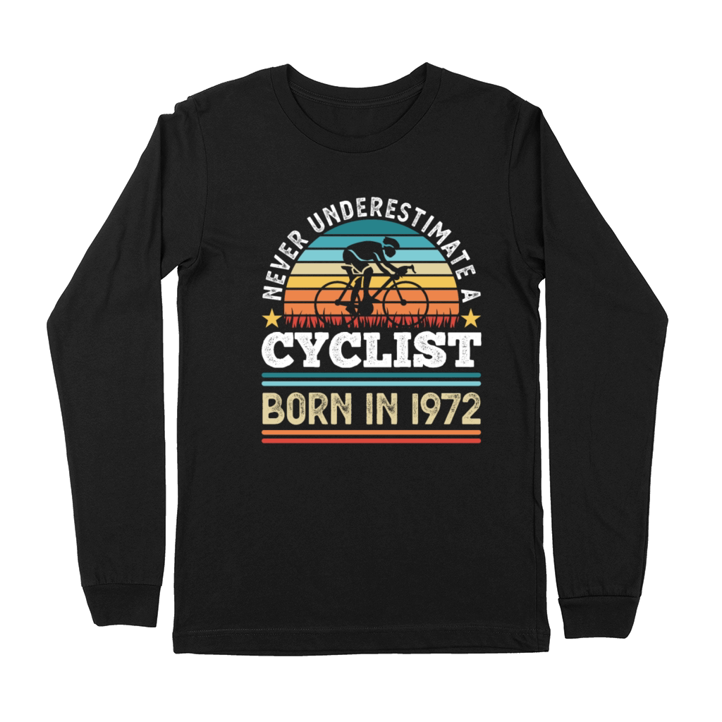 Cyclist born in 1972 50th Birthday Gift Cycling Premium Long Sleeve