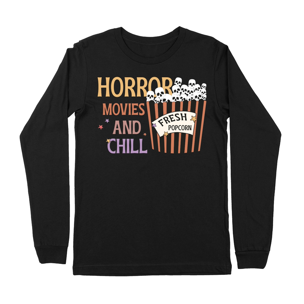 Horror movies and chill Premium Long Sleeve
