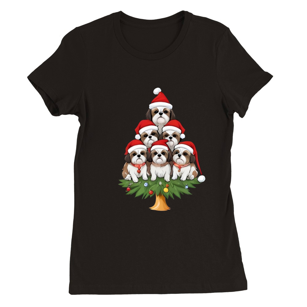 Dog Christmas 9 02 Premium Womens Crewneck T-shirt
