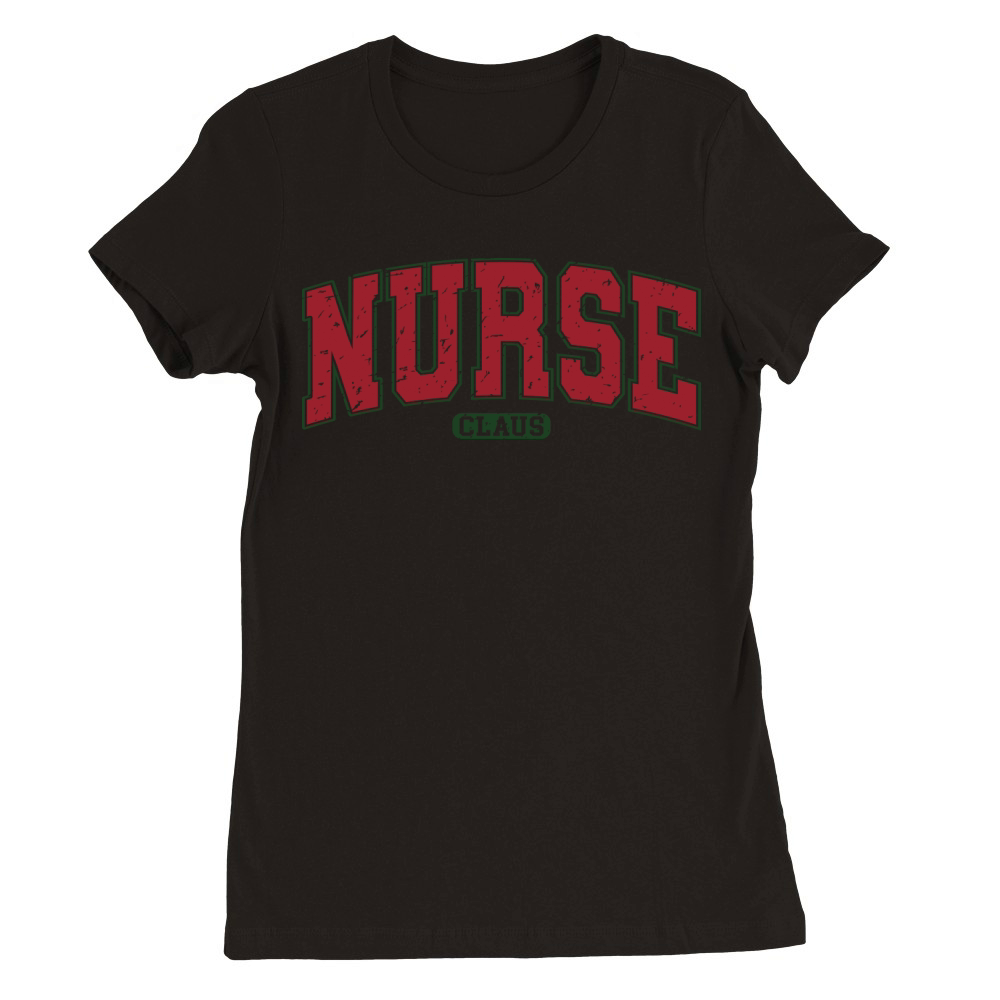 NurseClausVarsity Retro Premium Womens Crewneck T-shirt