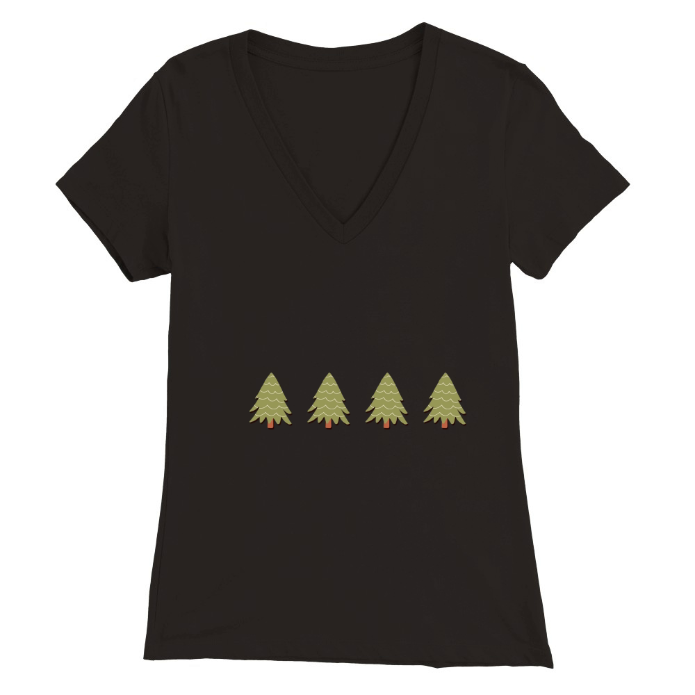 Christmas Tree (3) 4 2 Premium Womens V-Neck T-shirt