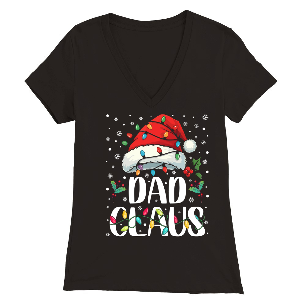 DAD CLAUS Premium Womens V-Neck T-shirt
