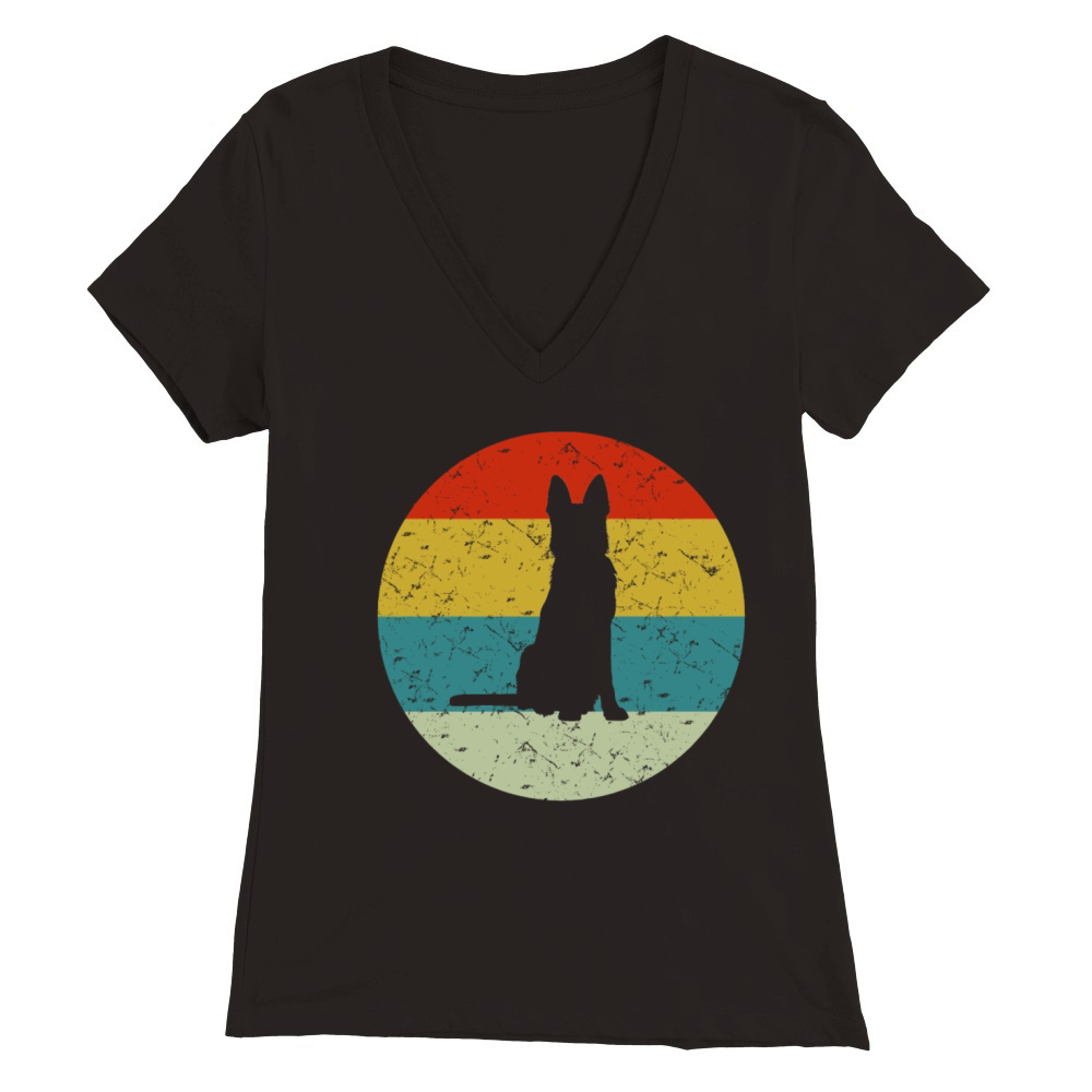 GERMAN SHEPHERD vintage Premium Womens V-Neck T-shirt