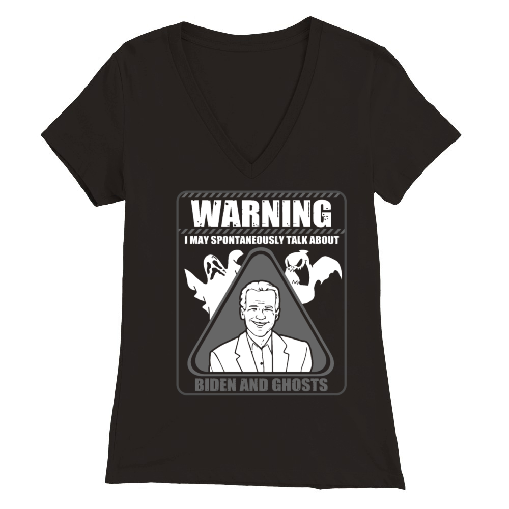 Halloween Joe Biden horror ghost scary Premium Womens V-Neck T-shirt