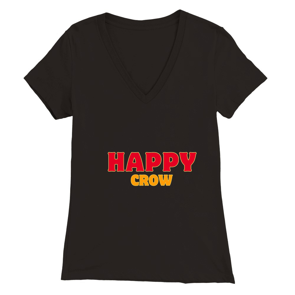 Happy crow Premium Womens V-Neck T-shirt