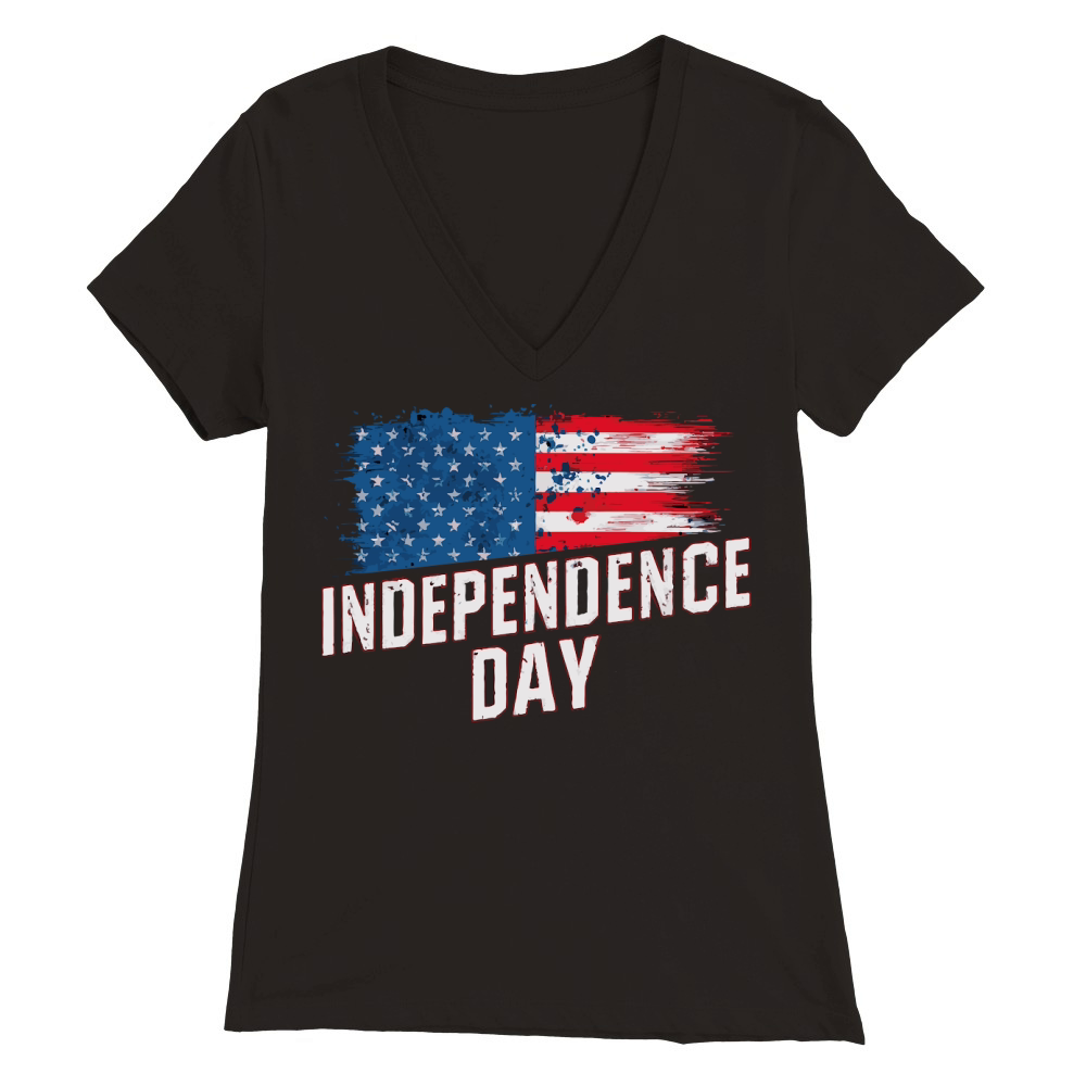 Independence Day 4TH JULY 05 Premium Womens V-Neck T-shirt