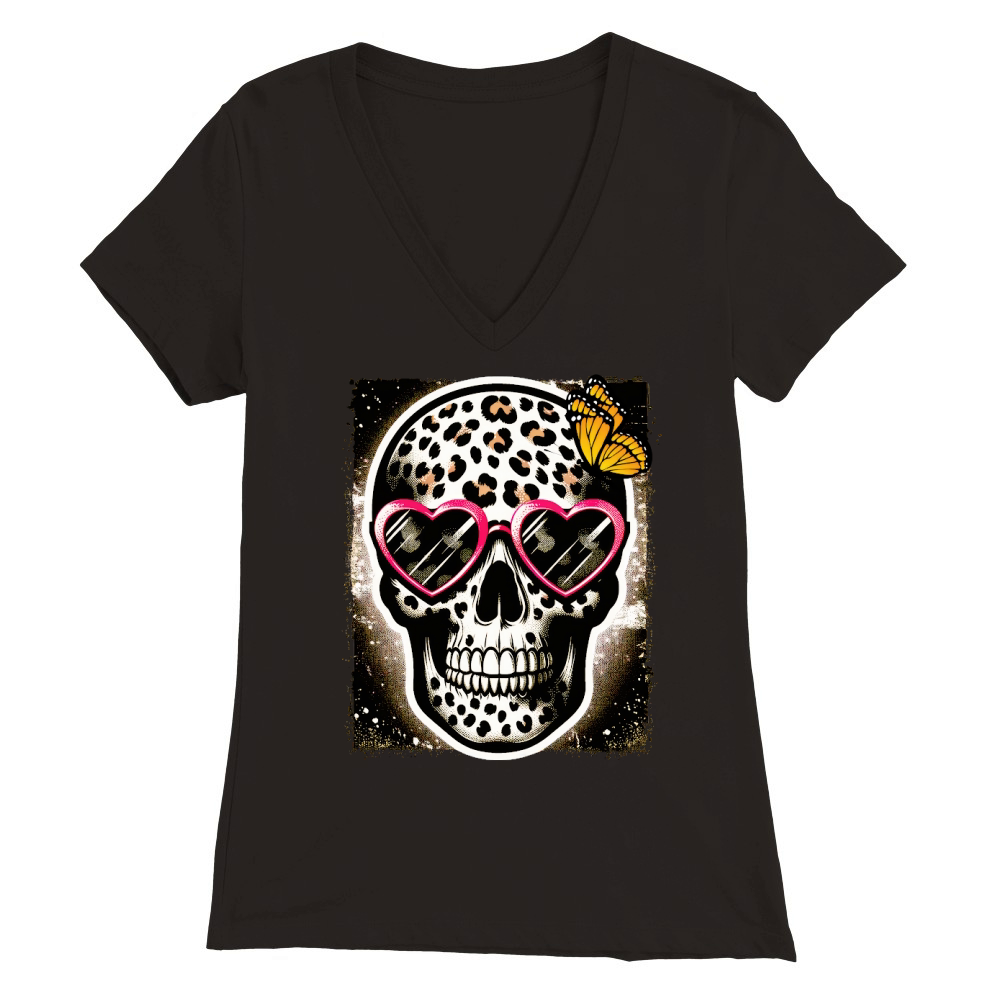 Mothers Day Women Novelty Funny Horror Premium Womens V-Neck T-shirt