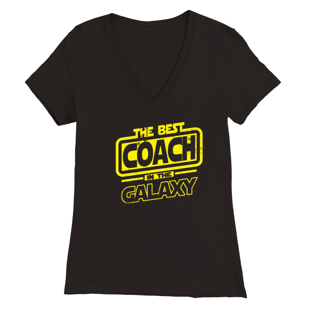 The Best Coach In The Galaxy Premium Womens V-Neck T-shirt