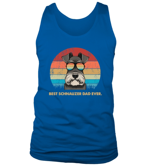 Dog Vintage Best Schnauzer Dad Ever Father Day Vintage Sunglas Tank Top Unisex