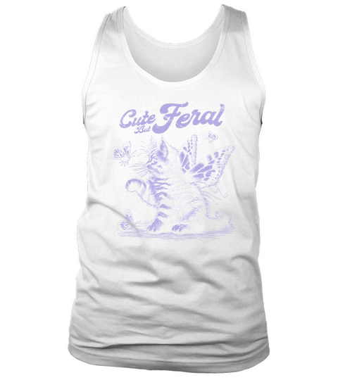 Kitty Cat with Butterfly Wings D Violet GR Tank Top Unisex