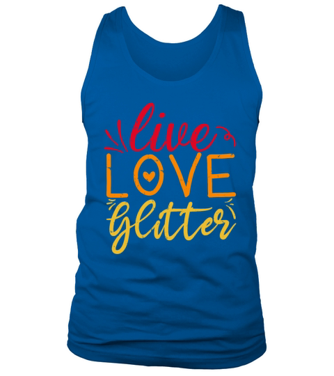 Live Love Glitter Crafting Lover Retro Vintage Tank Top Unisex