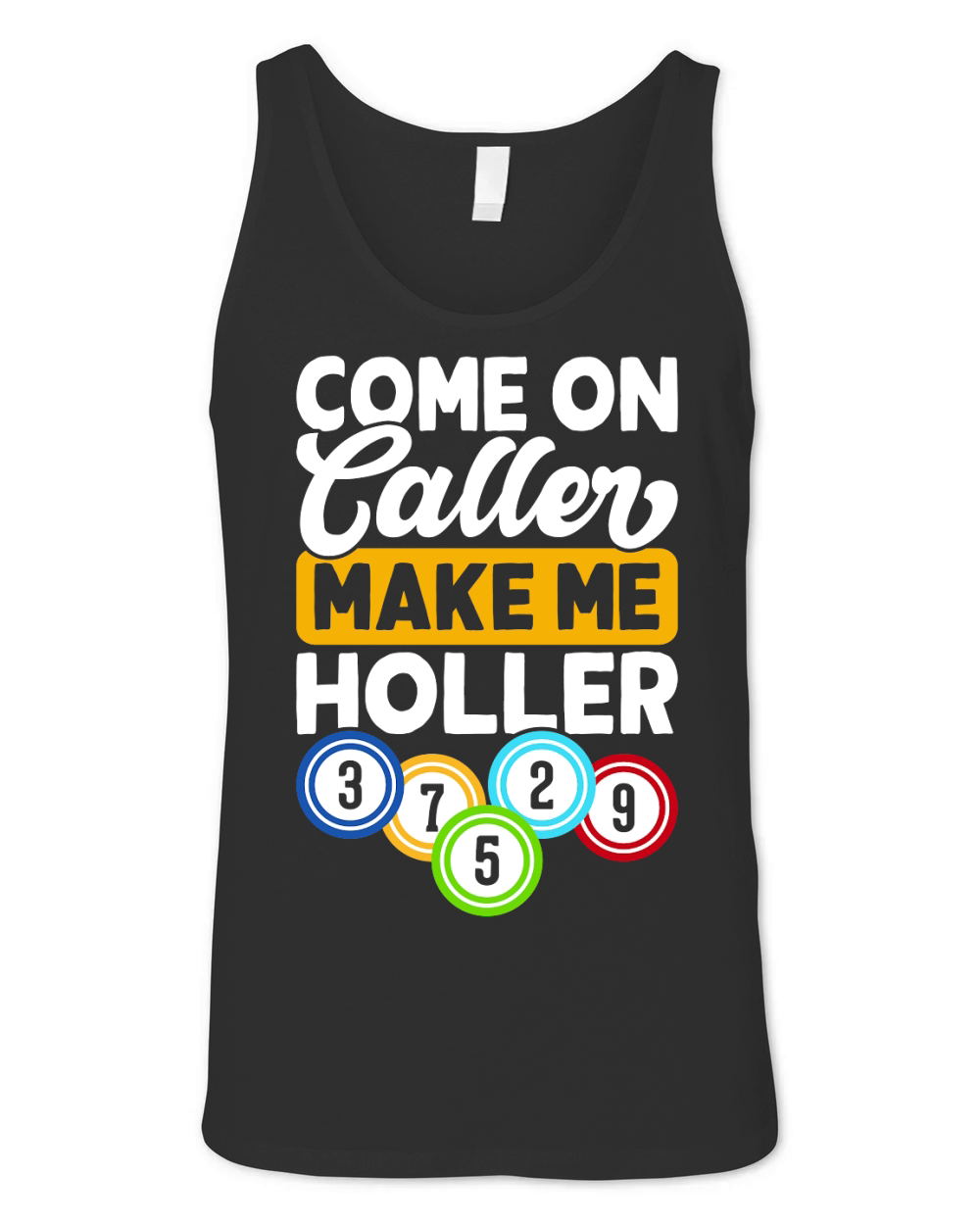 Casino Vintage Bingo make me Holler Unisex Jersey Tank
