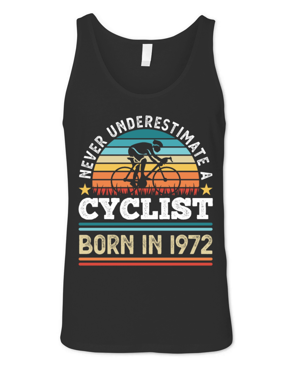 Cyclist born in 1972 50th Birthday Gift Cycling Unisex Jersey Tank