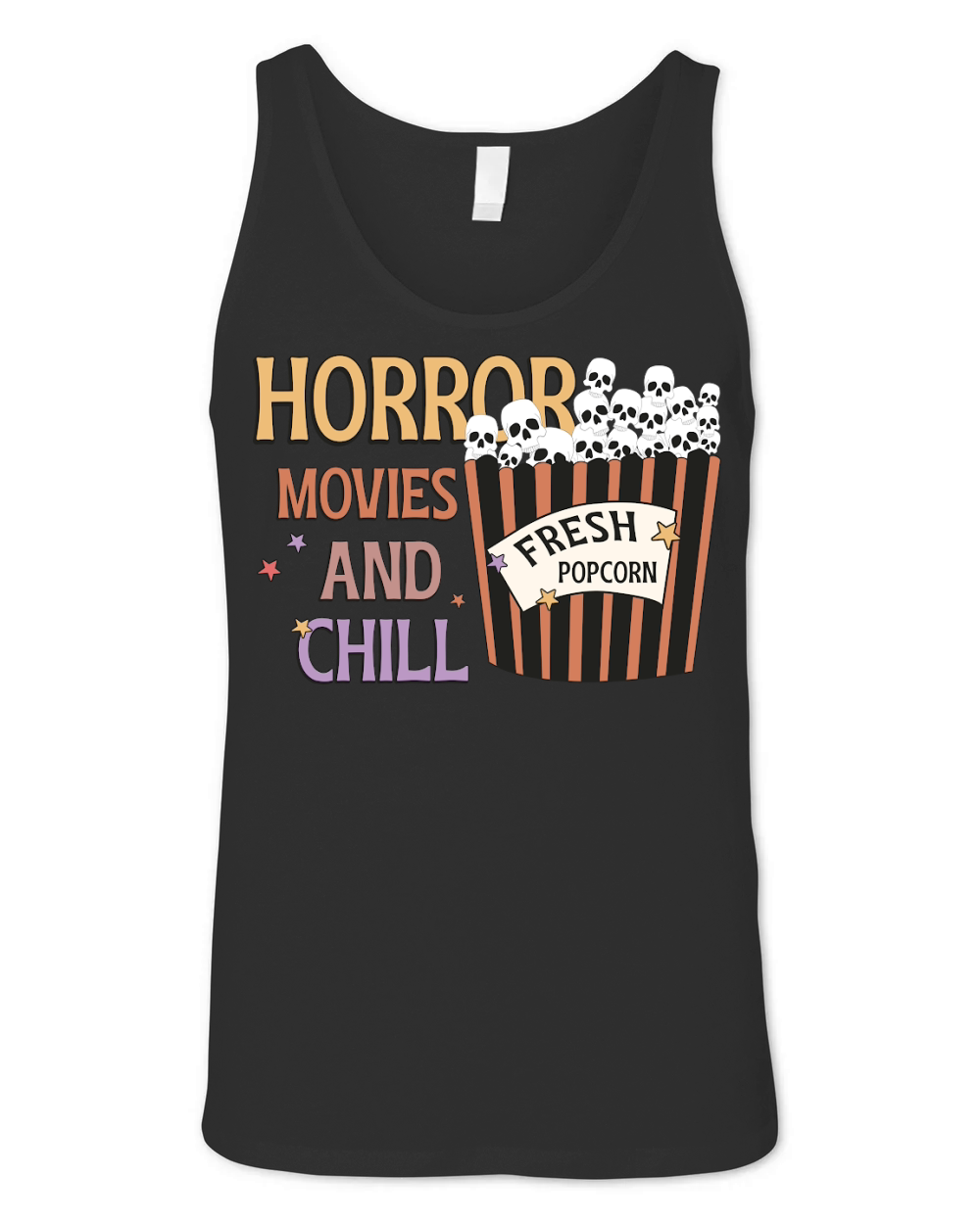 Horror movies and chill Unisex Jersey Tank