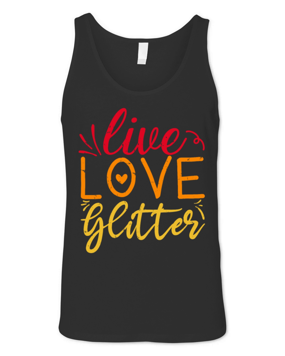Live Love Glitter Crafting Lover Retro Vintage Unisex Jersey Tank
