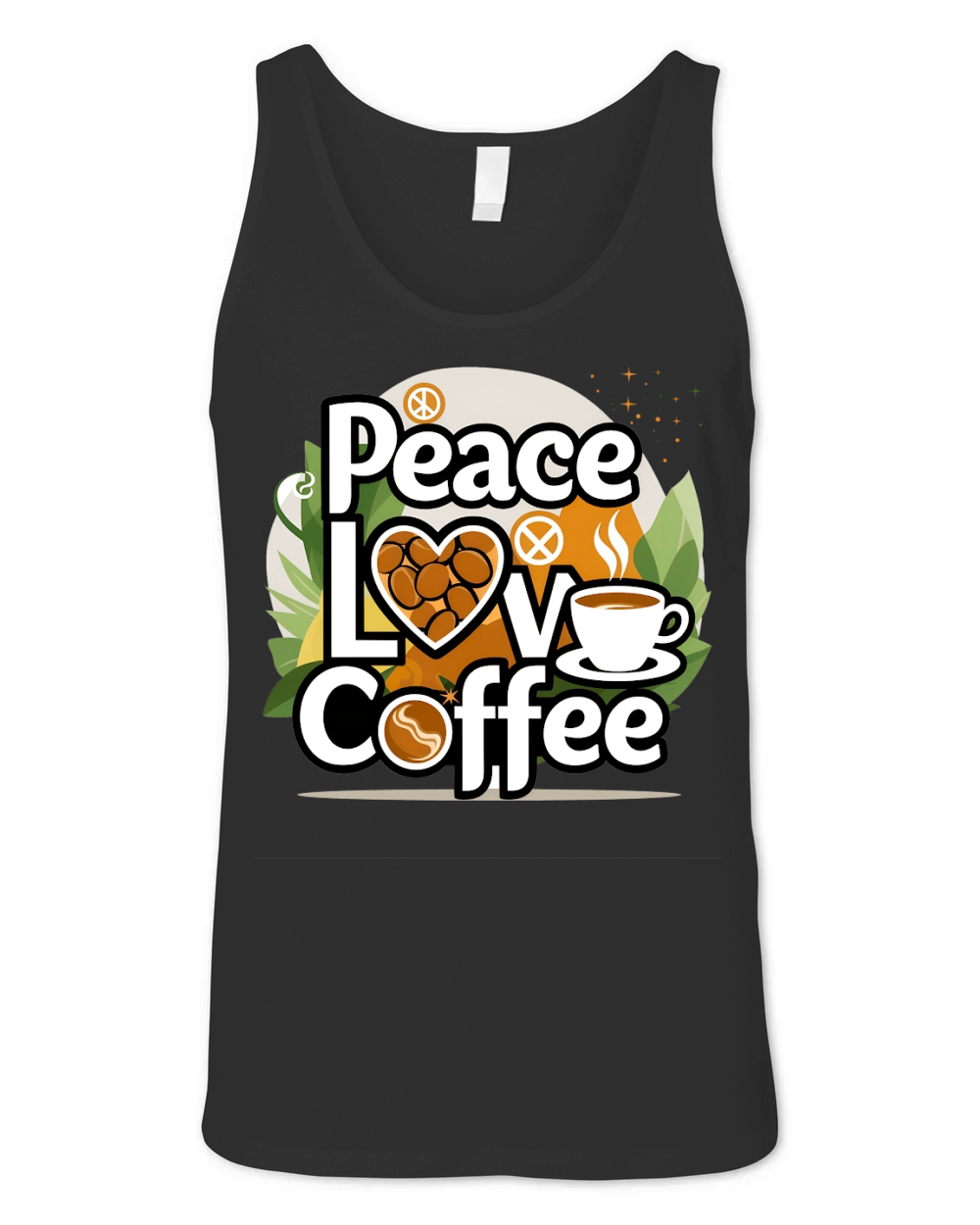 Peace Love Coffee 02 Unisex Jersey Tank
