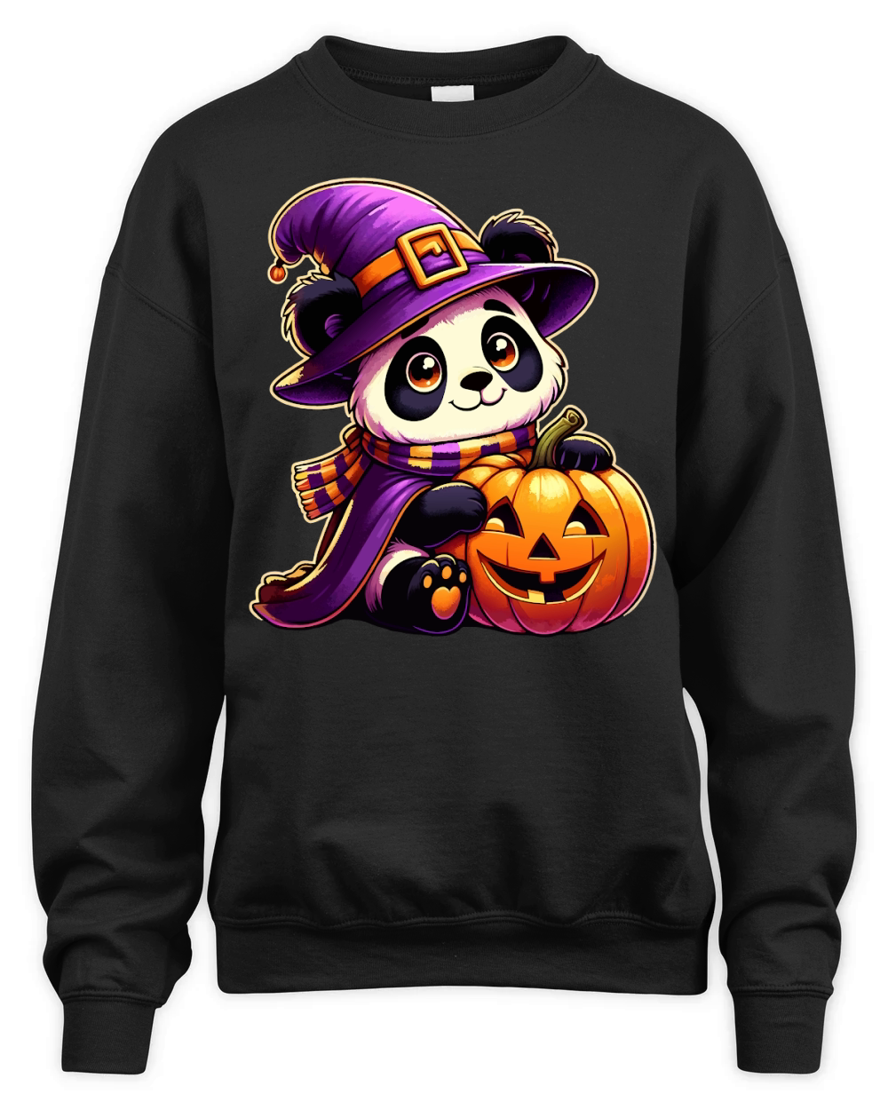 Panda and pumpkins Unisex Premium Crewneck Sweatshirt